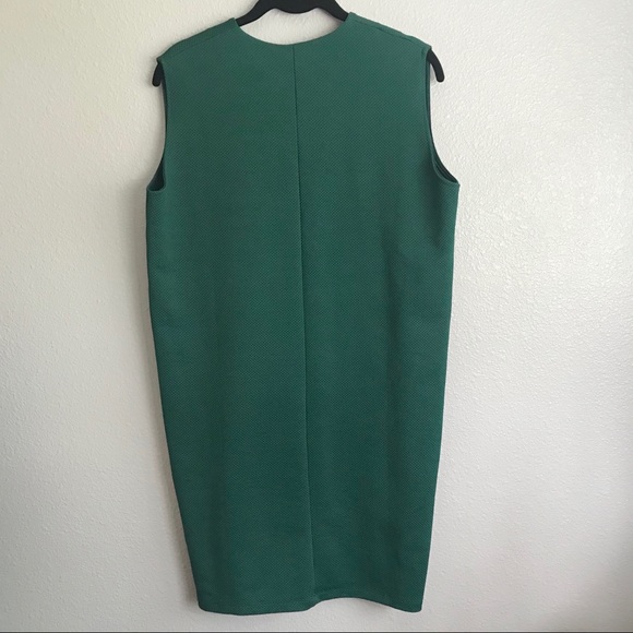 ASOS Green Waffle Knit Stretch Shift Dress Size 8 - Picture 4 of 4